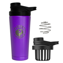 FRForza 750ml / 25oz Stainless Steel Protein Shaker Bottle with Fruit Infuser, Double Wall Vacuum Insulated