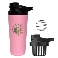 FRForza 750ml / 25oz Stainless Steel Protein Shaker Bottle with Fruit Infuser, Double Wall Vacuum Insulated