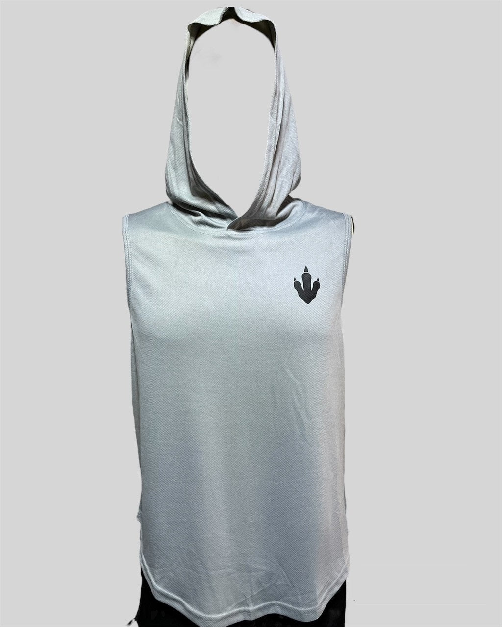 Gray sleeveless hoodie online